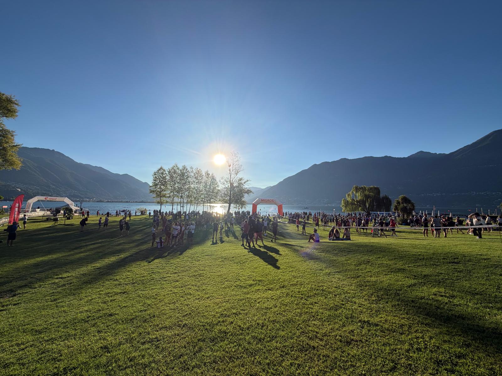 Wettkampfgelände des 3Locarno Triathlons am Lago Maggiore